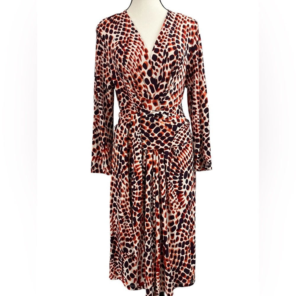 Banana Republic Issa London | Leopard Print 3/4 Sleeve Dress - NWT | L